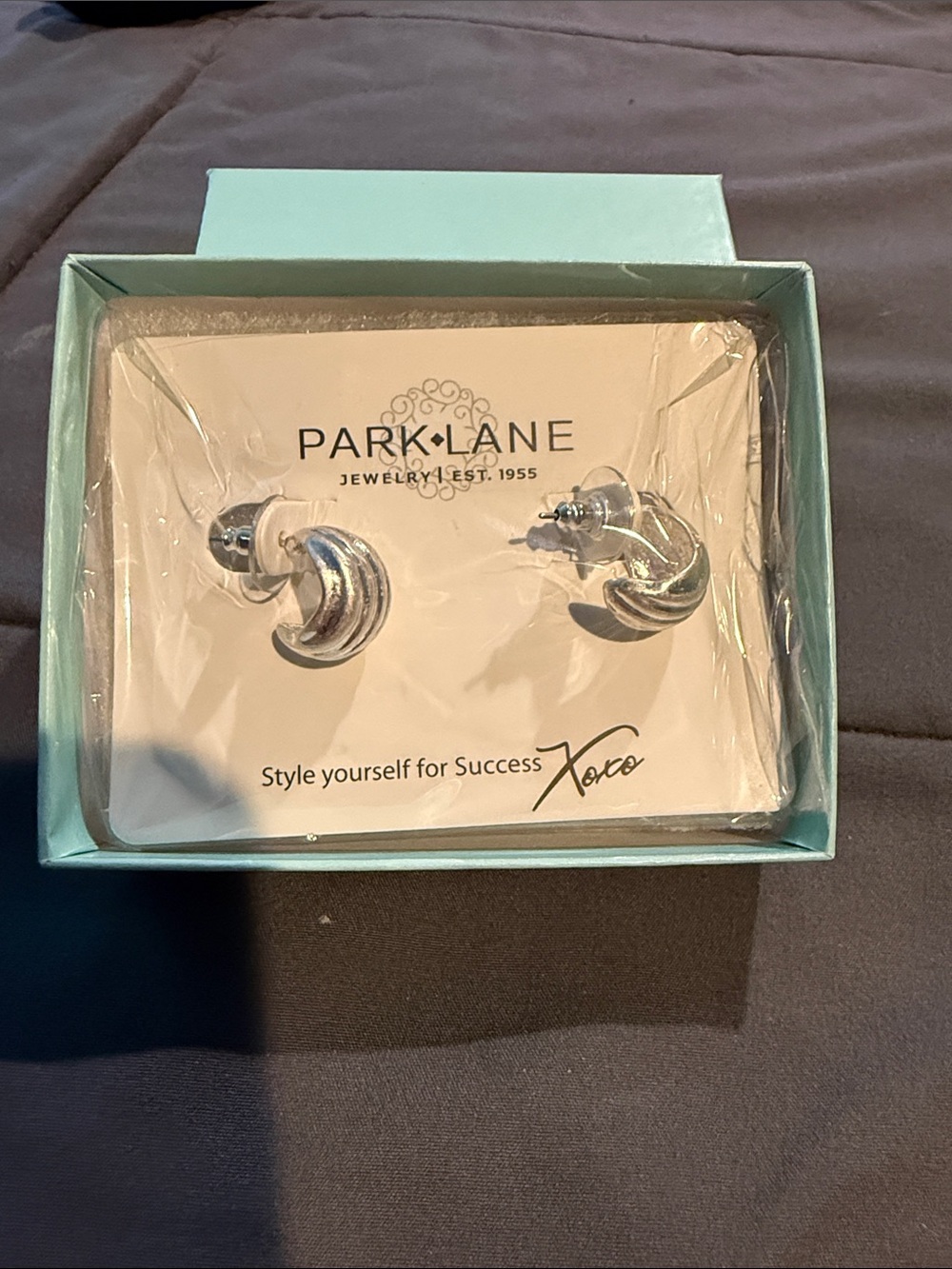 Park Lane Silver Sculpted Hoop Earrings